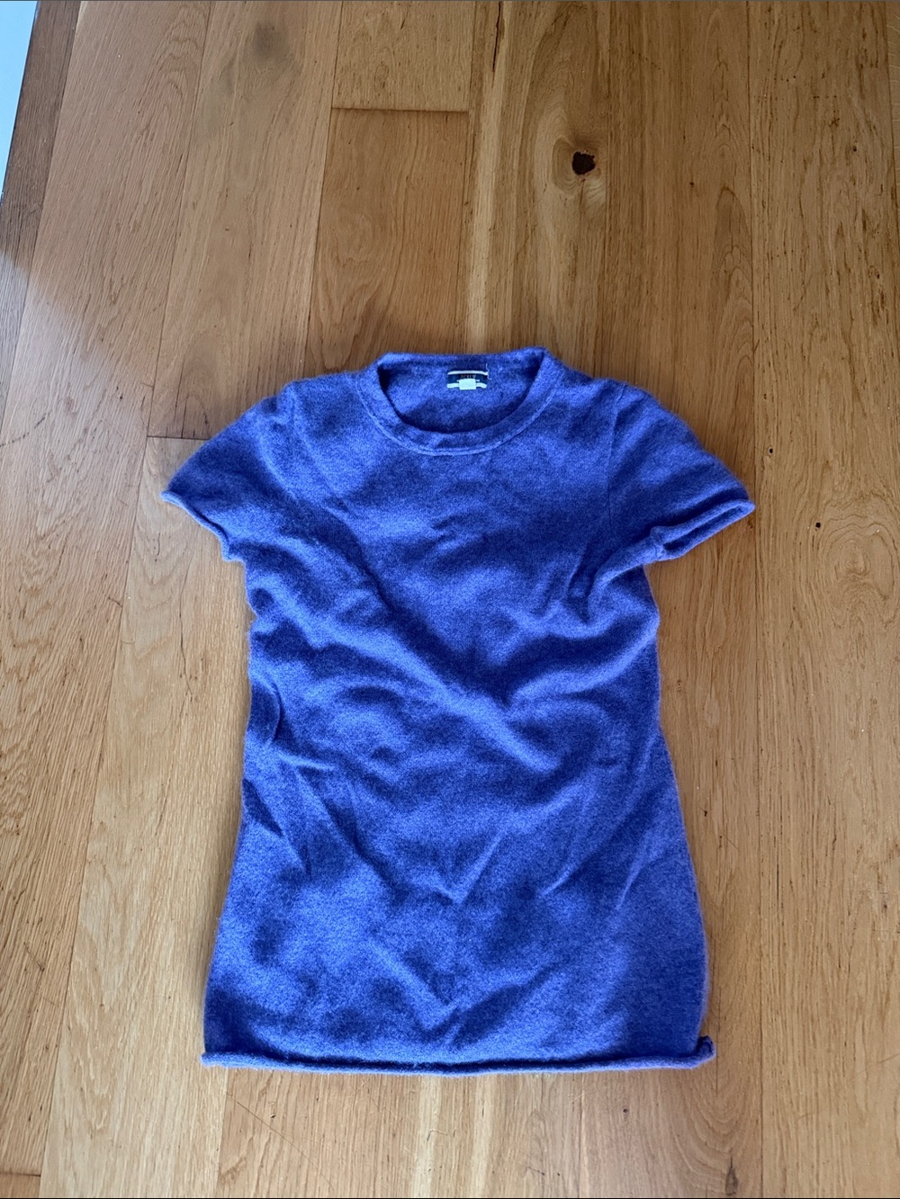 J. Crew Purple Short-Sleeve Crewneck Top